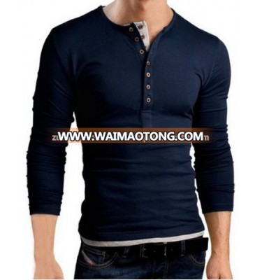 Full Sleeves T-Shirt with Button Closure